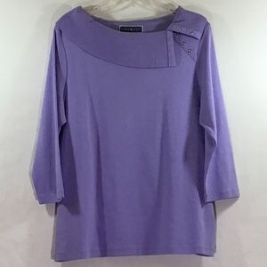 Karen Scott Purple Sweater